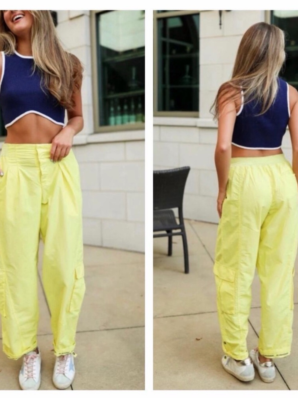 Like New. FP Movement by Free People Mesmerize Me Cargo Track. Color:PINK. Small - Picture 2 of 6